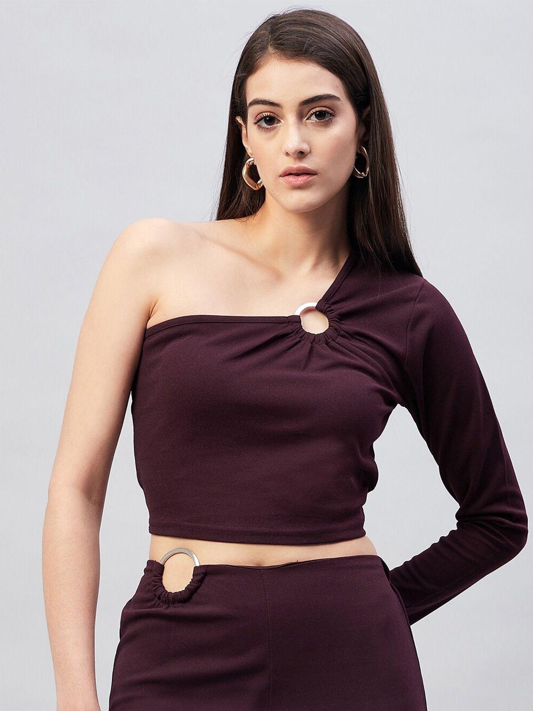 carlton london one shoulder crop top