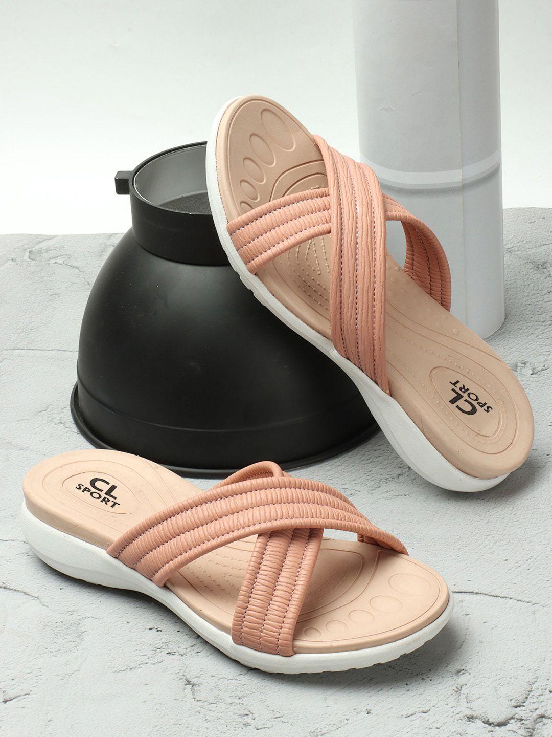 carlton london open toe textured comfort heels