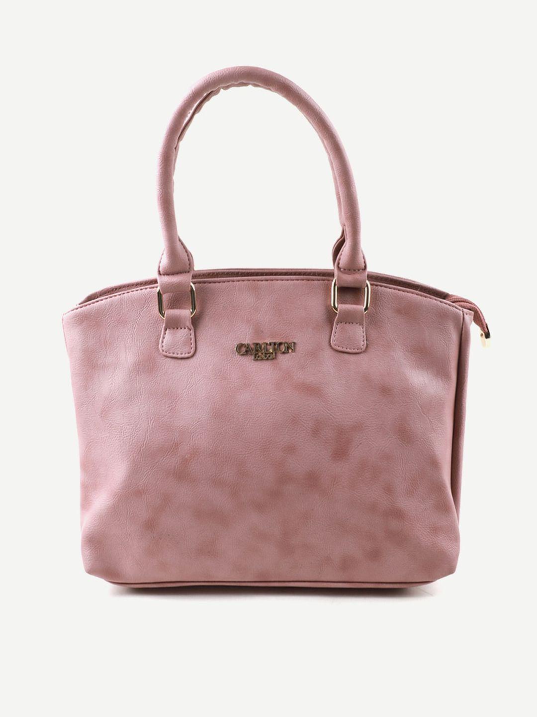carlton london pink structured handheld bag