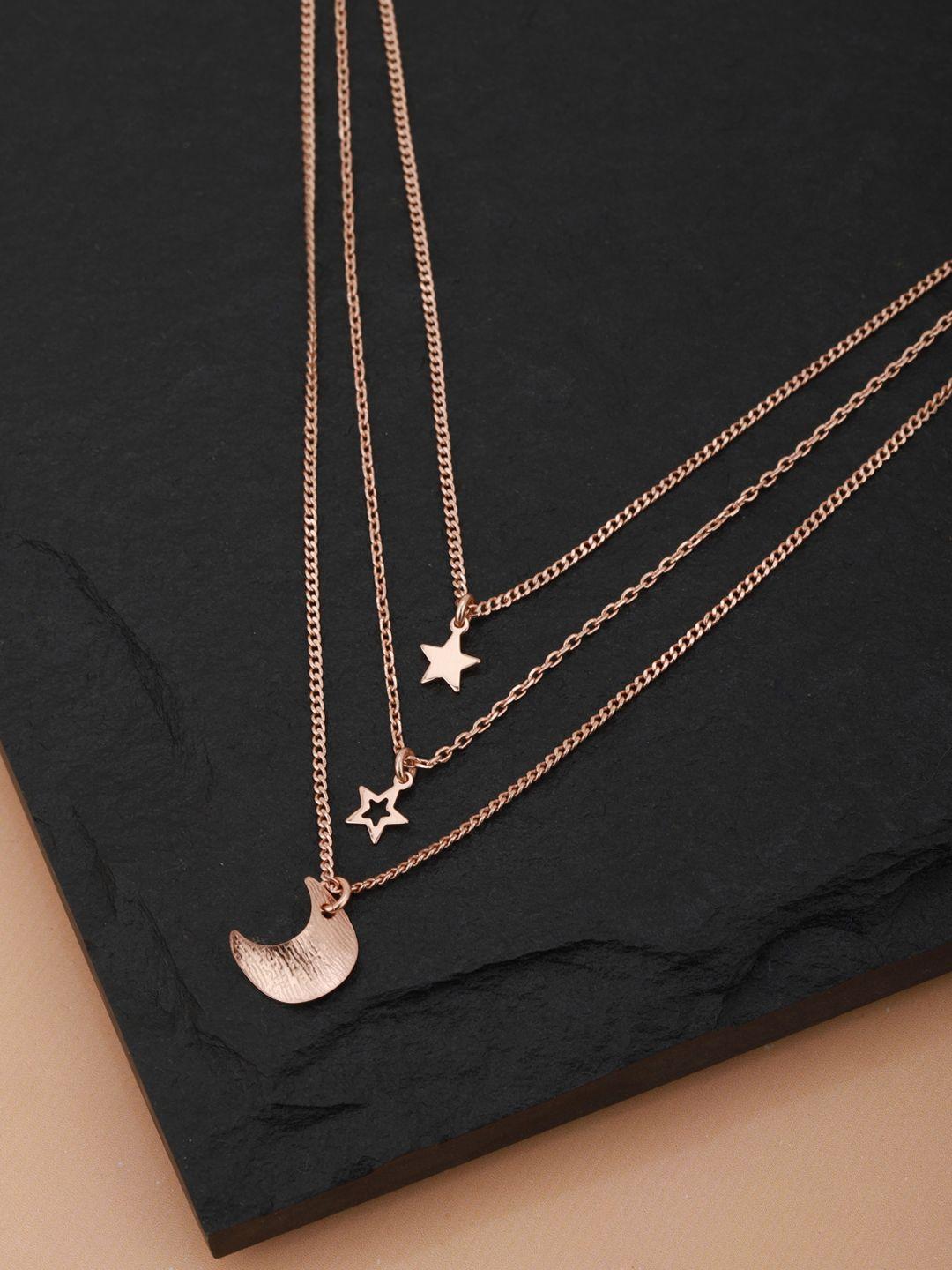 carlton london rose gold-plated layered necklace