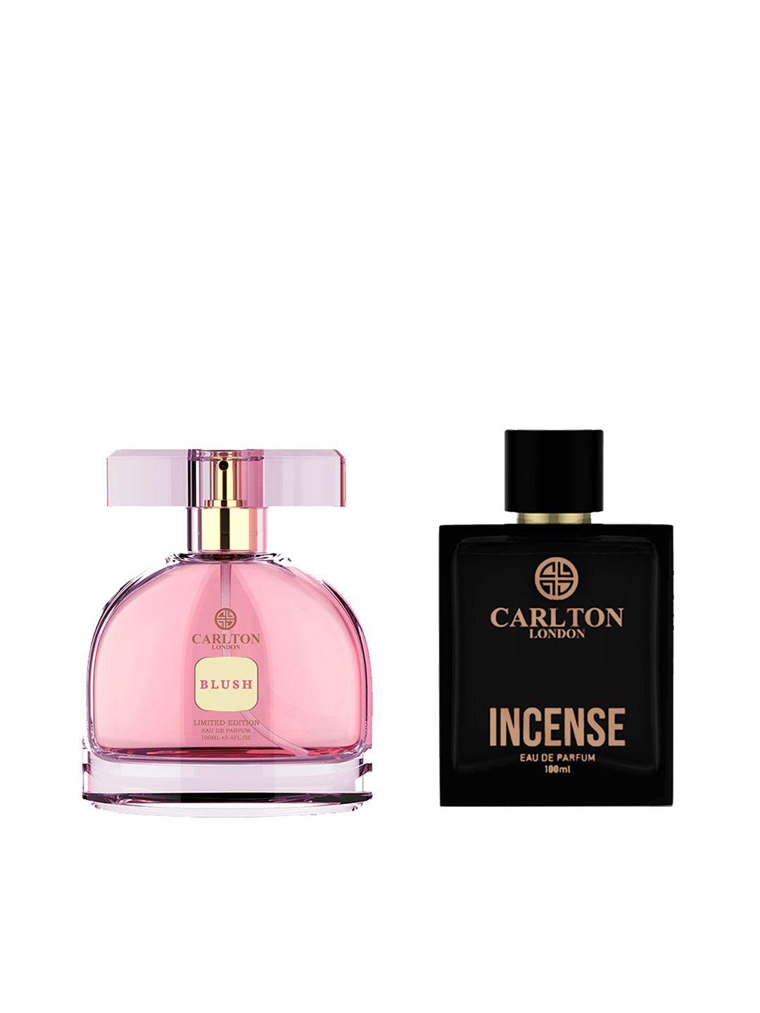 carlton london set of men incense & women blush limited edition eau de parfum - 100ml each