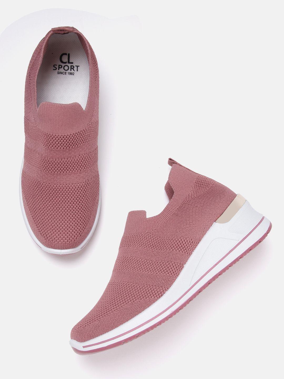 carlton london sports women dusty pink woven design sneakers