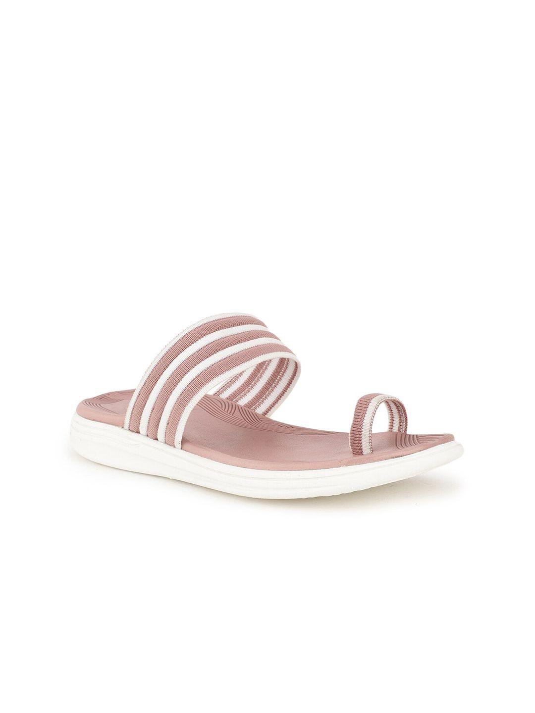 carlton london sports women pink & white rubber sliders