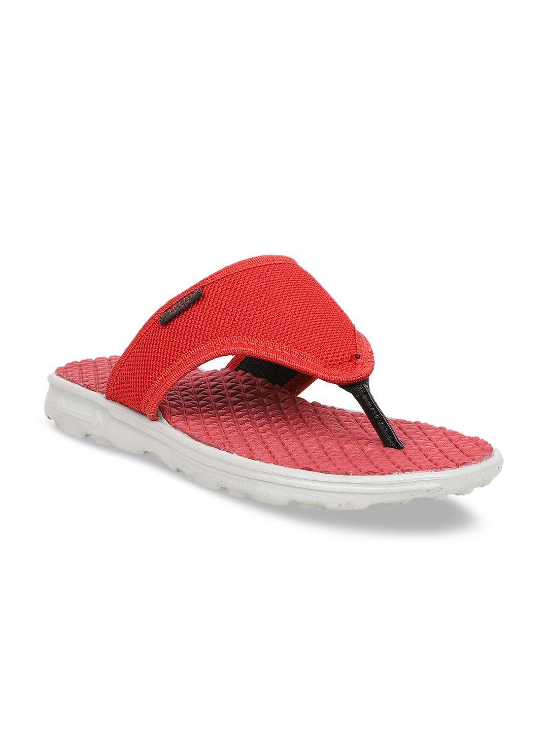 carlton london sports women red self design thong flip-flops