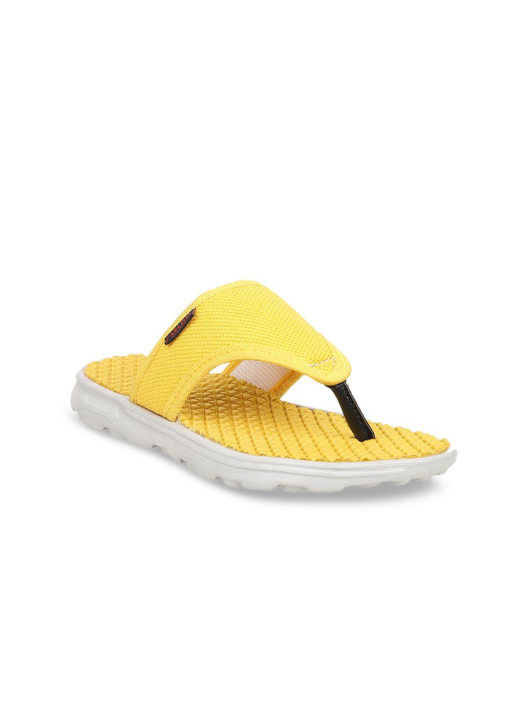 carlton london sports women yellow printed thong flip-flops