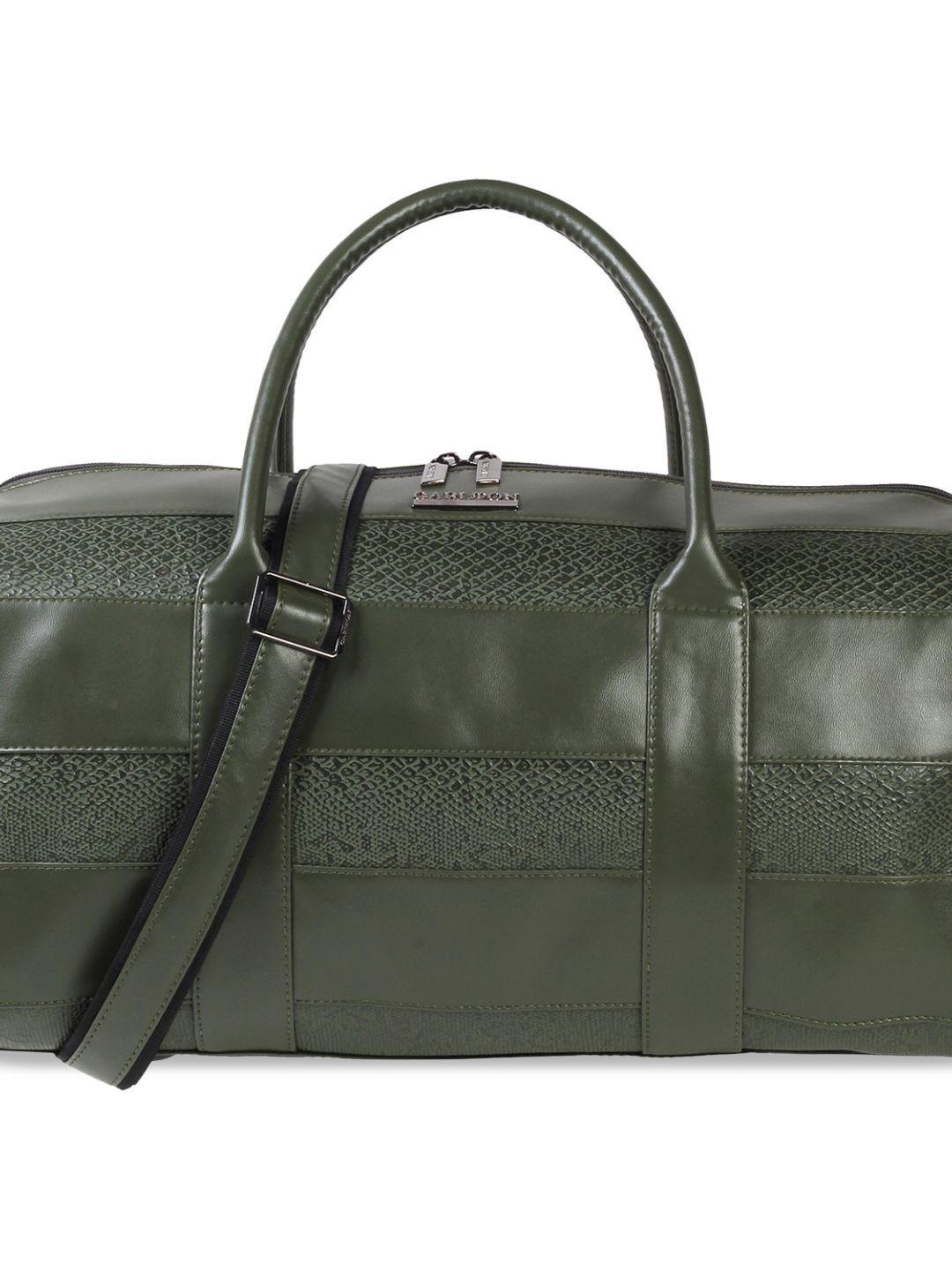 carlton london striped medium travel duffel bag
