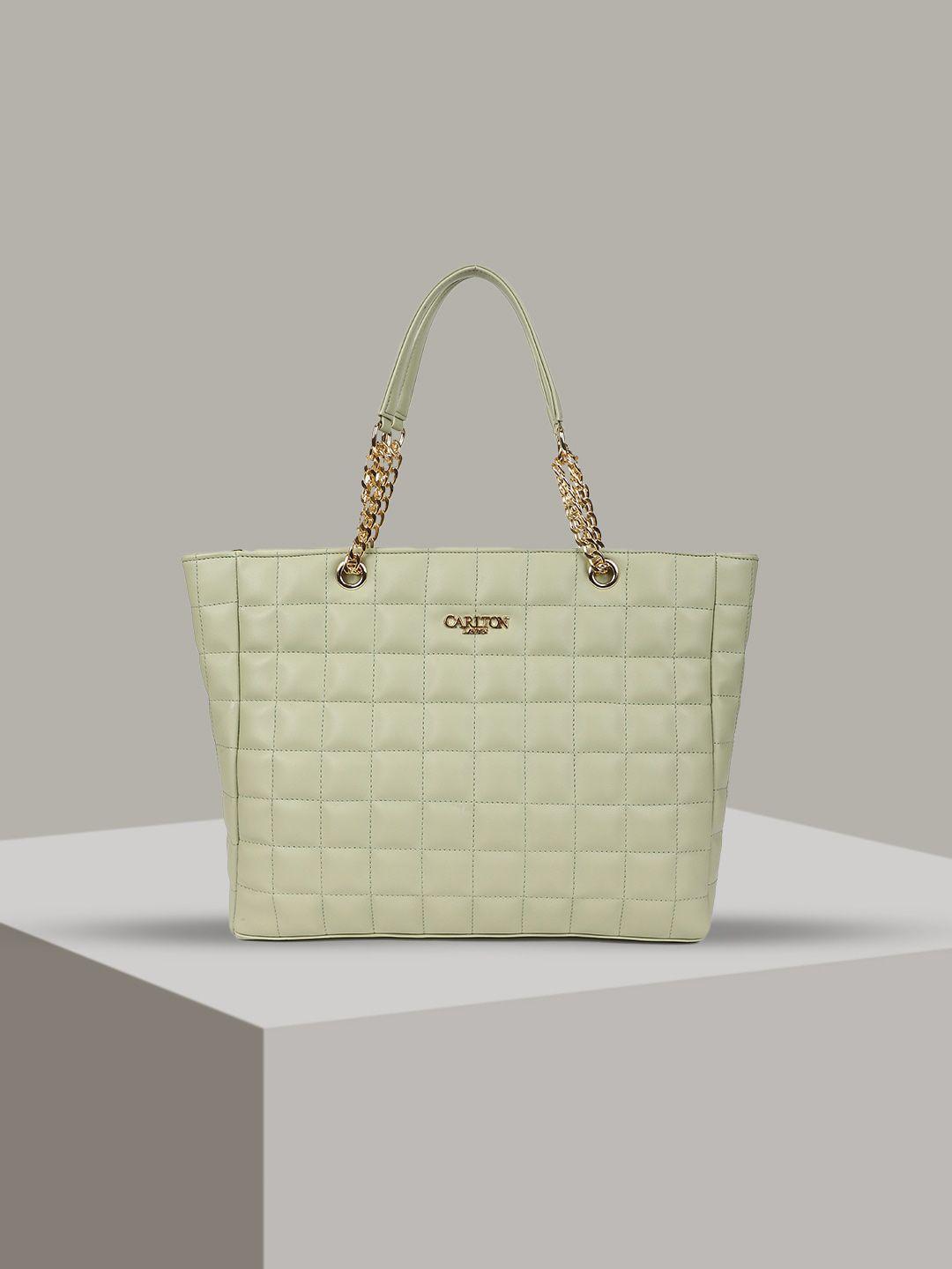 carlton london textured structured handheld bag with quilted