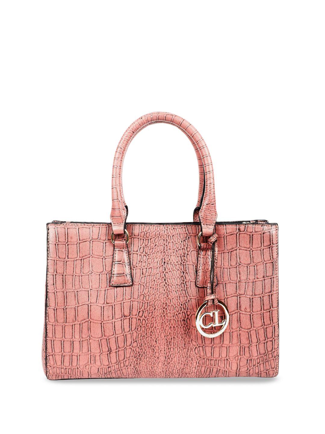 carlton london textured structured handheld bag