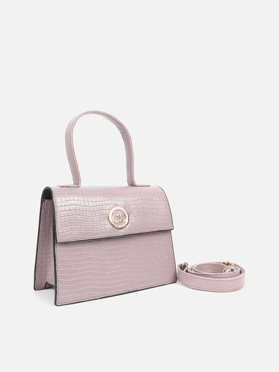 carlton london textured structured satchel bag