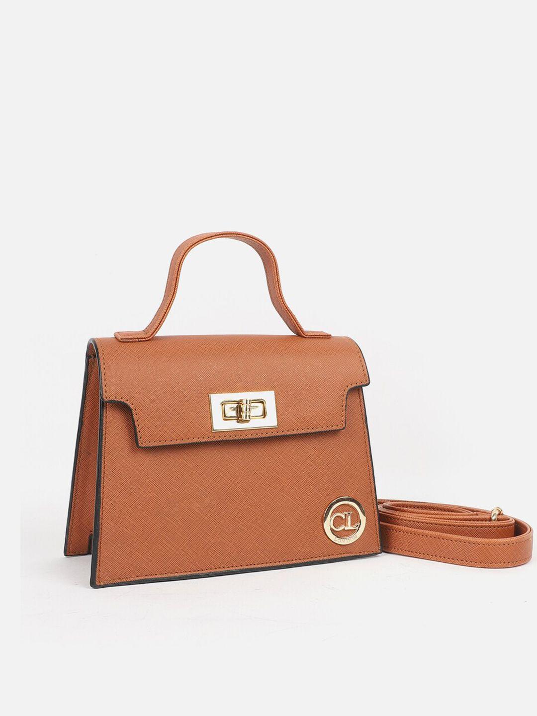 carlton london textured structured satchel bag