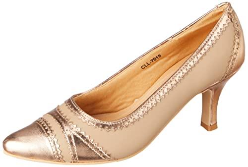 carlton london women's rose gold heeled sandal-4 kids uk (cll-7019)