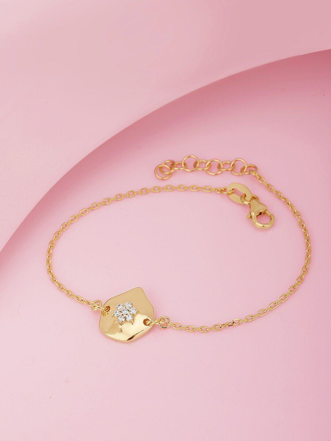 carlton london women gold-plated charm bracelet