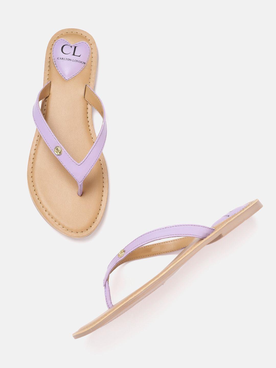 carlton london women lavender solid open toe flats