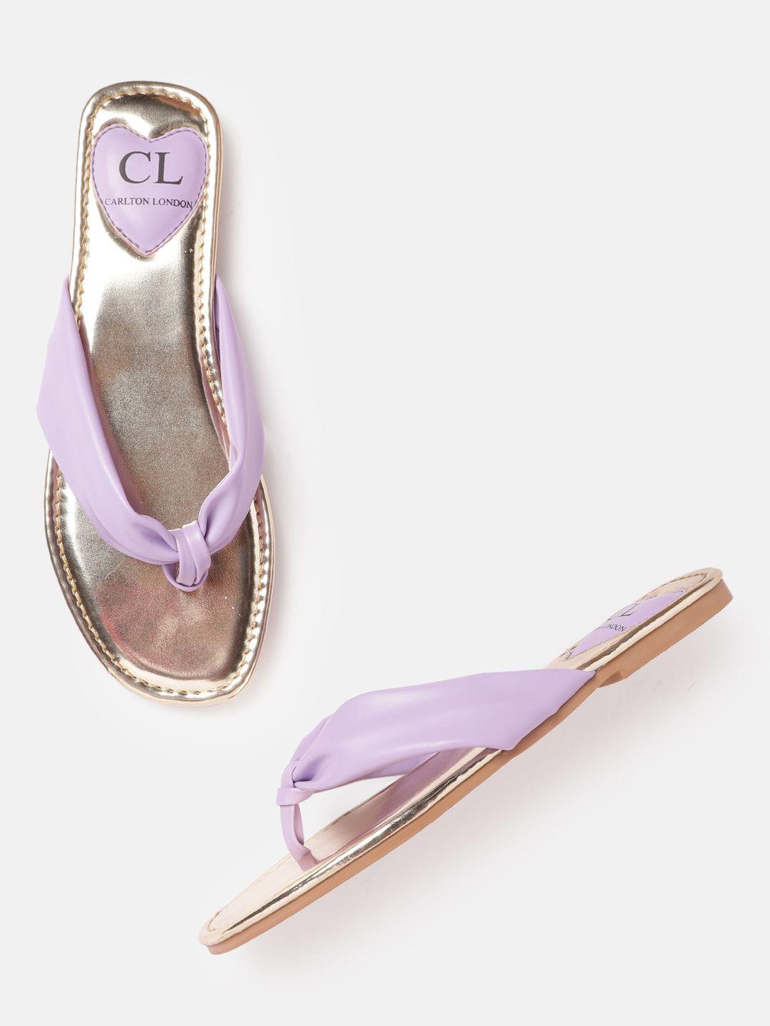 carlton london women lavender solid open toe flats