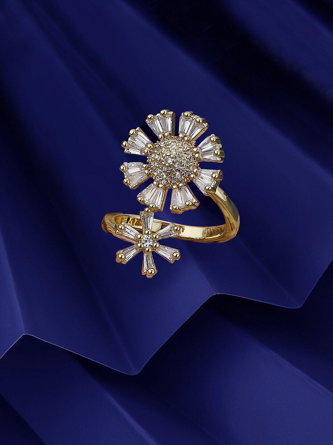 carlton london women premium gold-plated ring