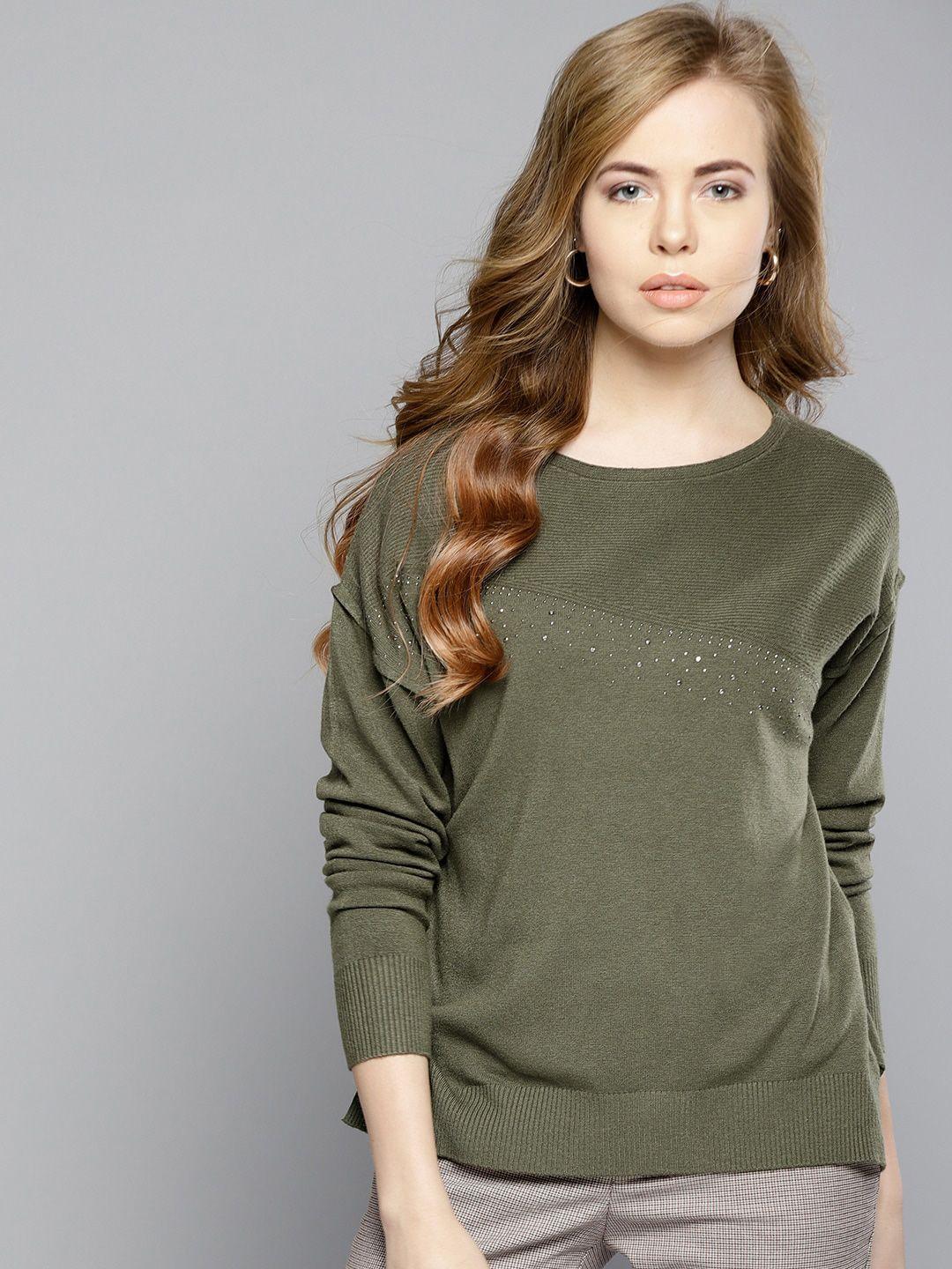 carlton london women pullover with embellished detail