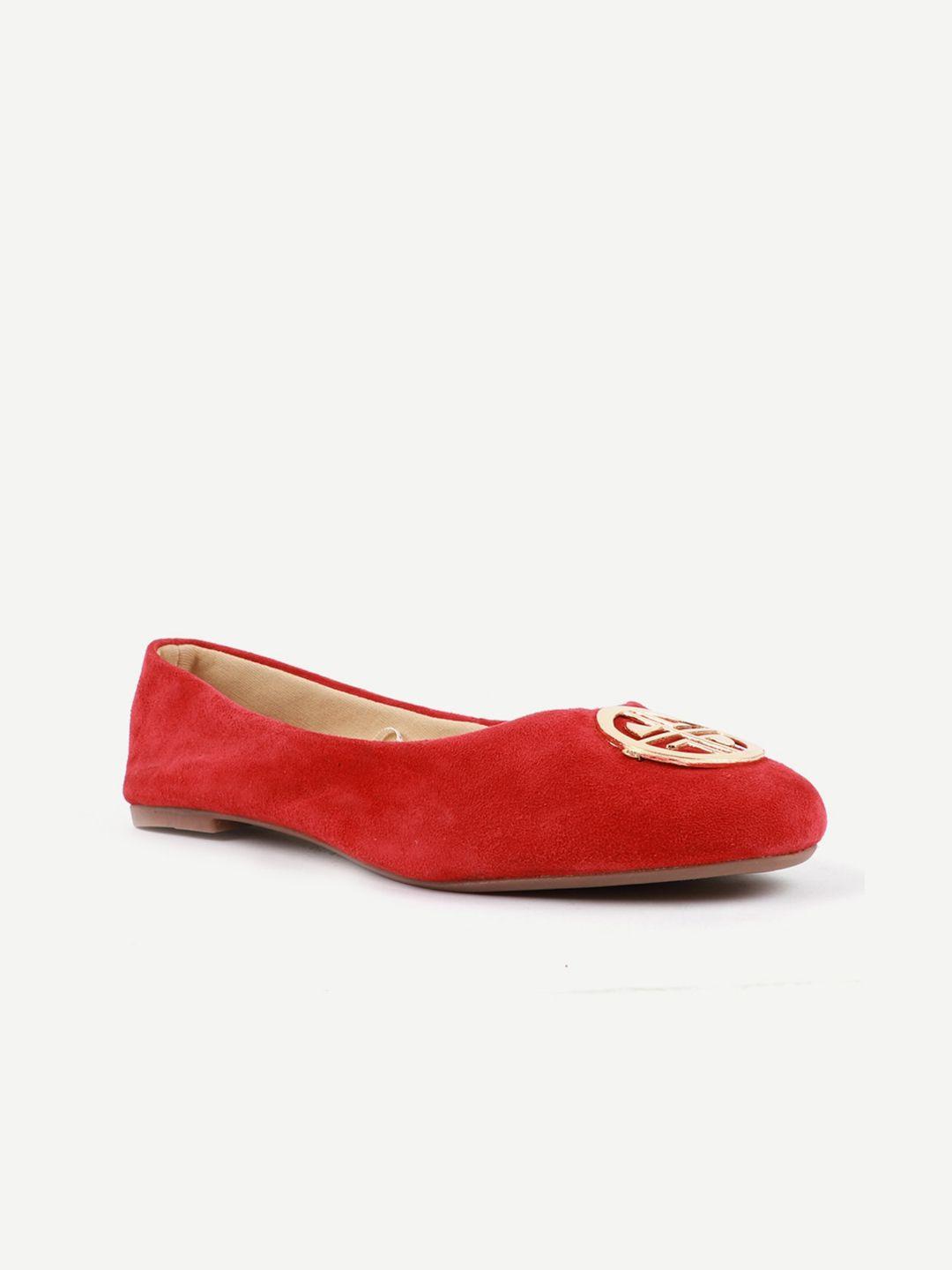 carlton london women red ballerinas flats