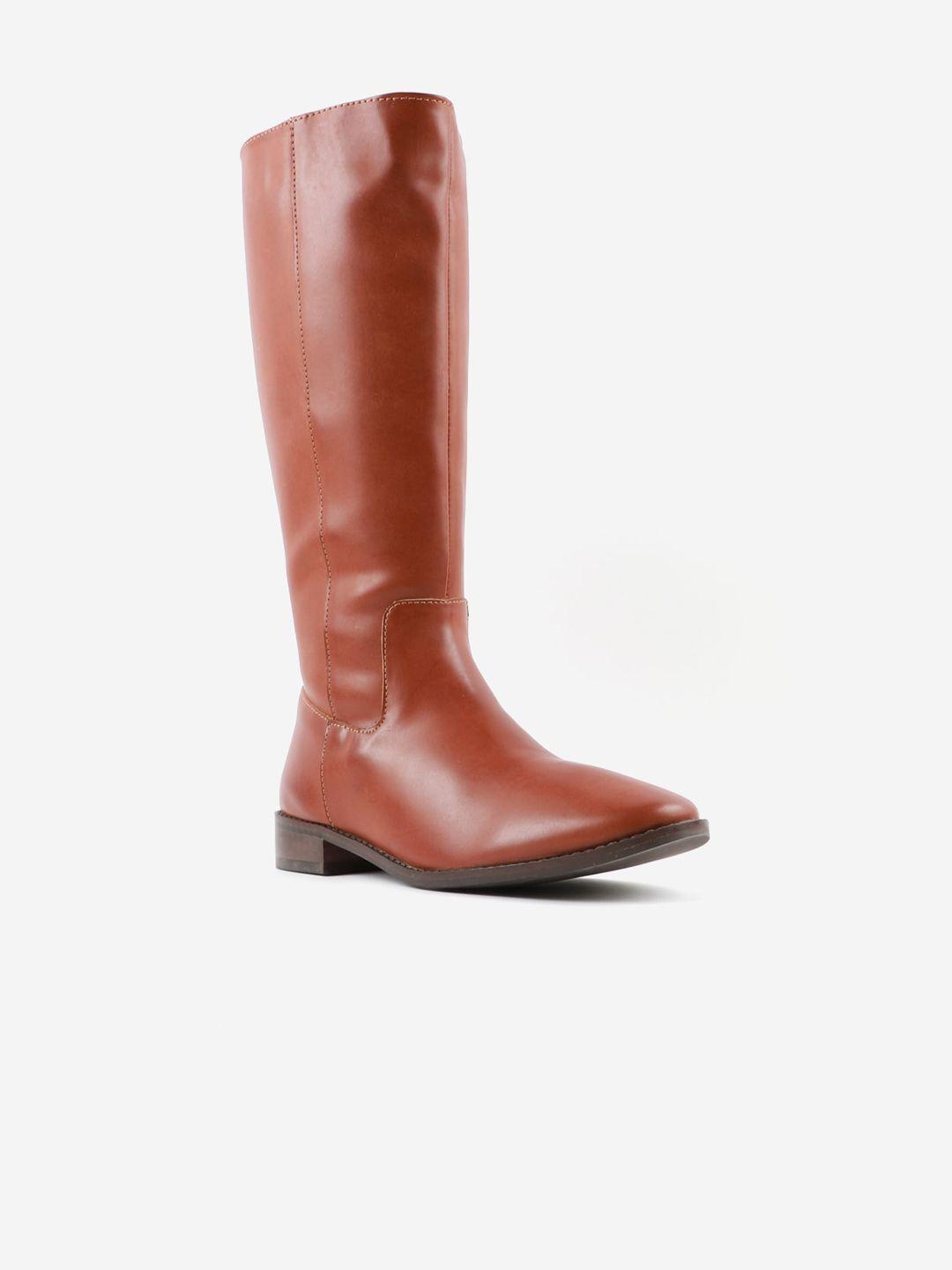carlton london women tan brown high-top flat boots