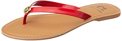 carlton london womens cll-7399-a red flat sandal - 5 uk (cll-7399-a)