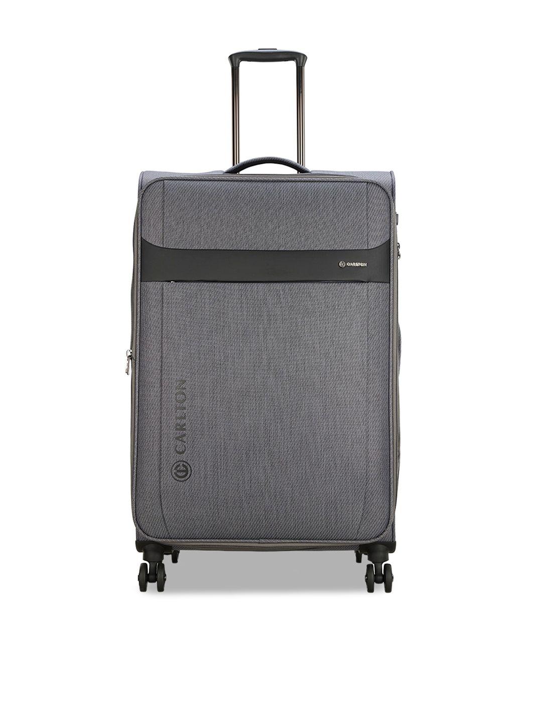 carlton soft-sided large trolley suitcase