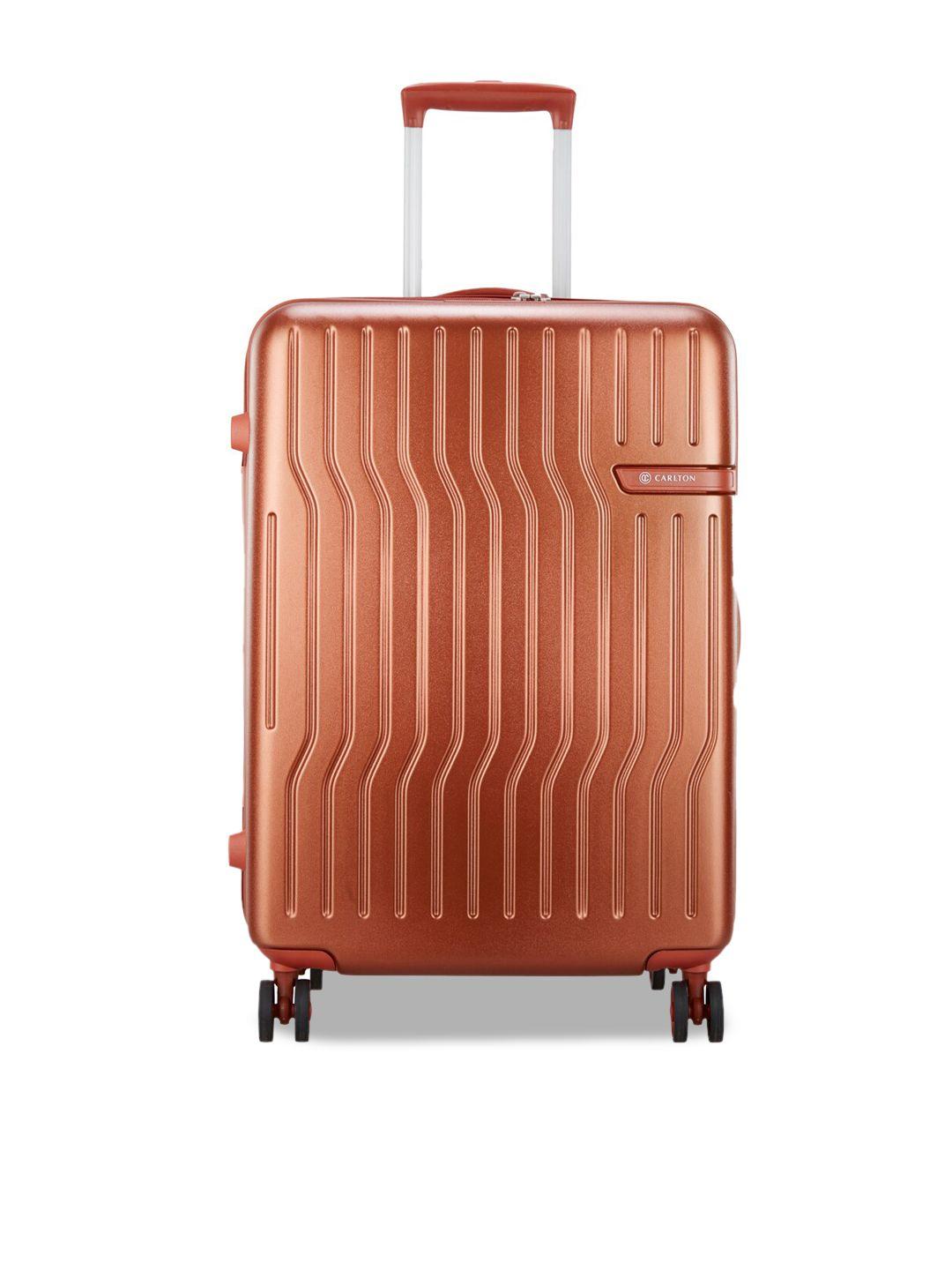carlton textured hard-sided medium suitcase trolley bag