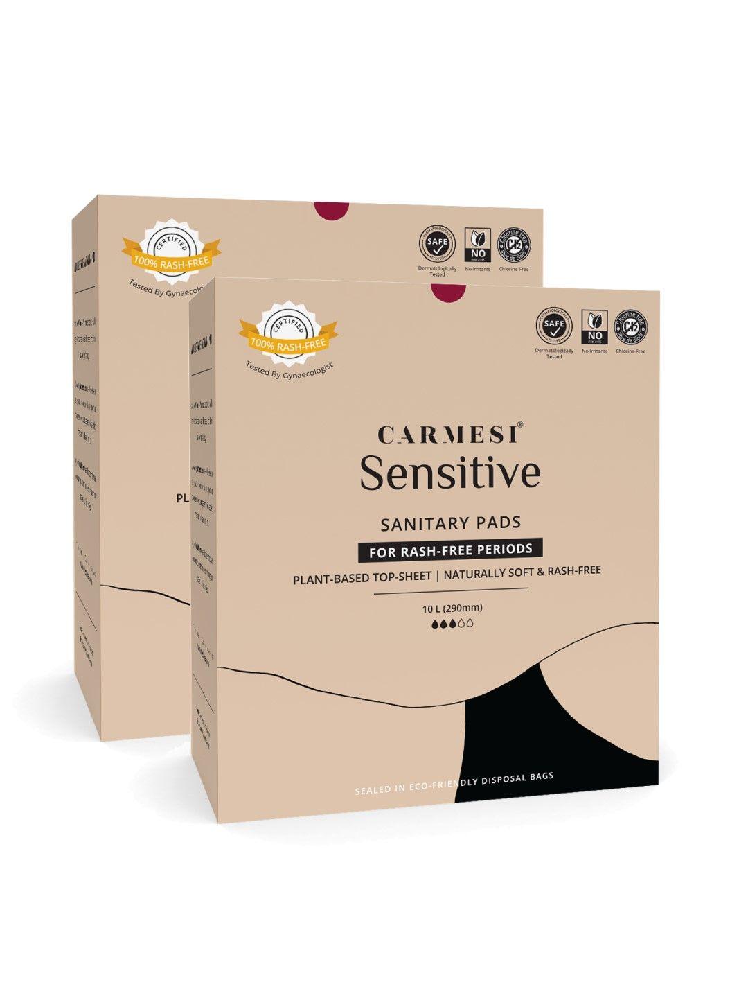 carmesi 20 pcs large sensitive sanitary pads