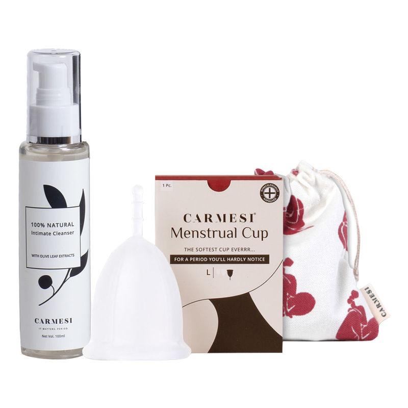 carmesi menstrual cup (large)+ intimate cleanser