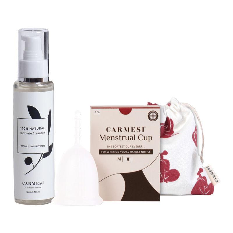 carmesi menstrual cup (medium)+ intimate cleanser