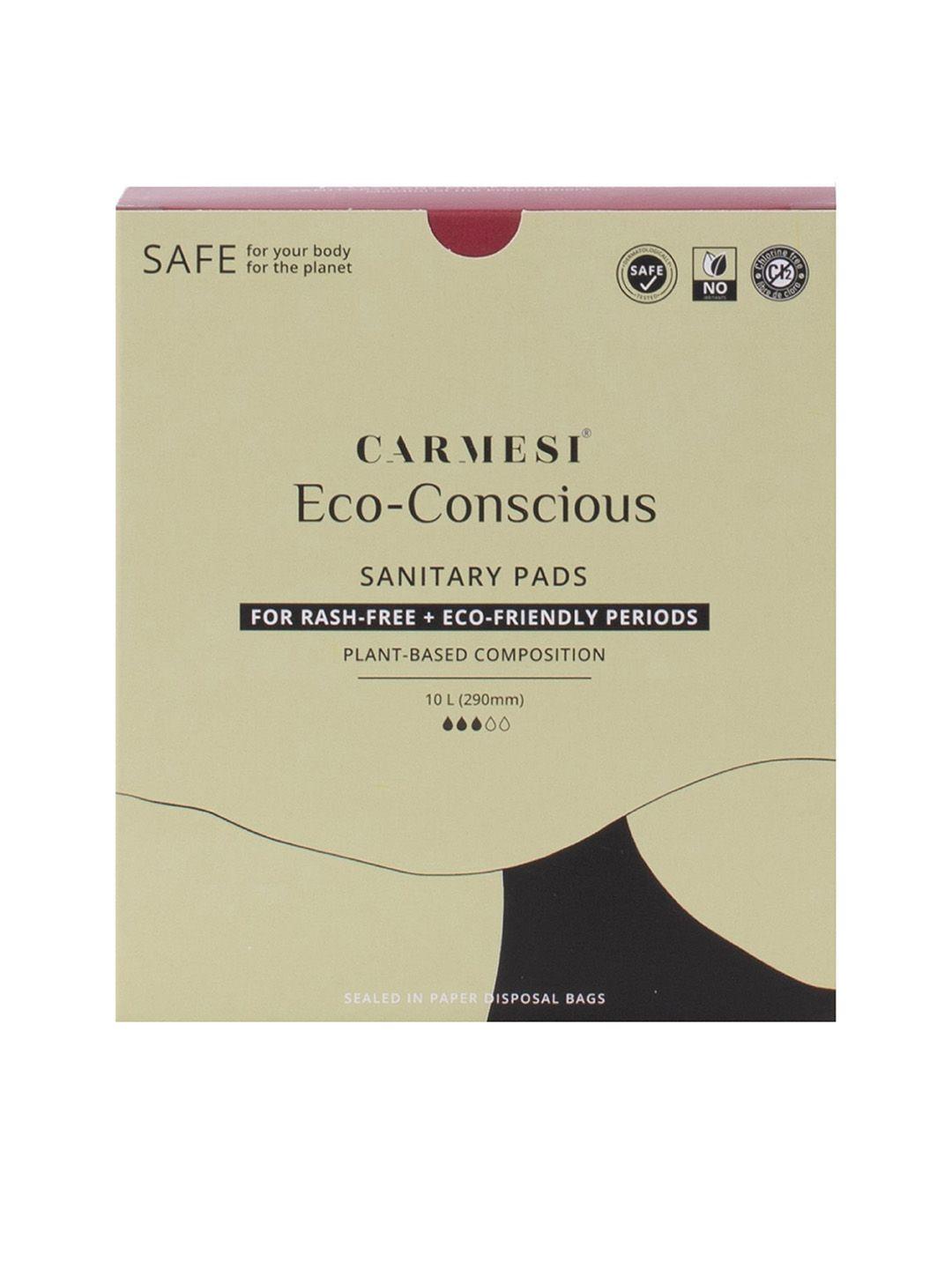 carmesi sanitary pad rash free eco friendly plant based composition 10 pad large