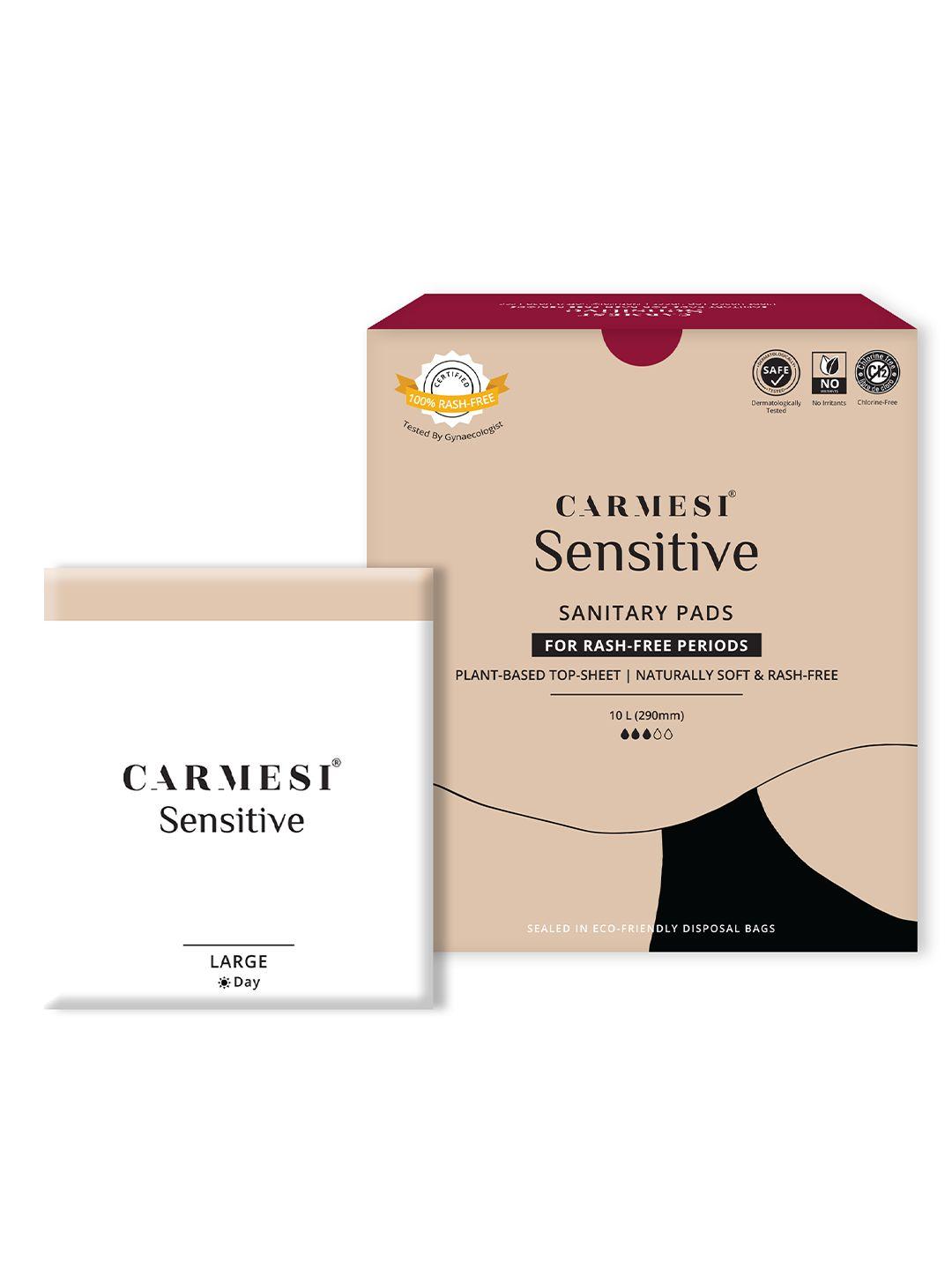 carmesi sensitive - 10 pads - 10 large