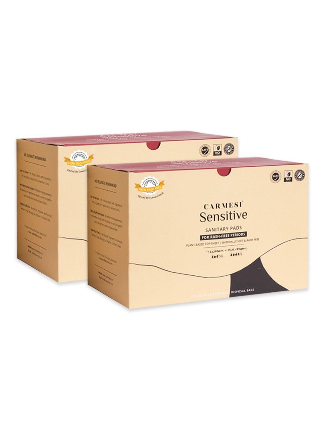 carmesi set of 60 sensitive sanitary pads