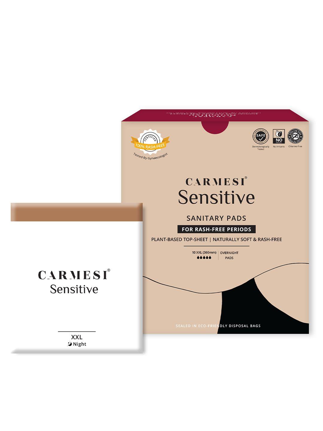 carmesi sensitive 10 xxl sanitary pads