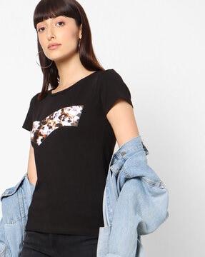 carol floral crew-neck t-shirt