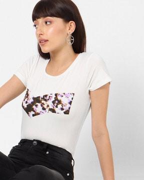 carol floral crew-neck t-shirt