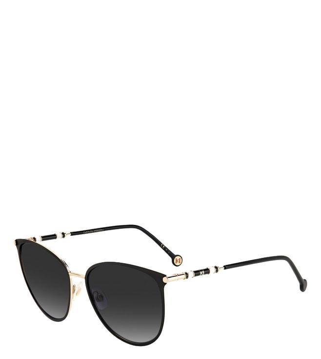 carolina herrera grey round sunglasses for women