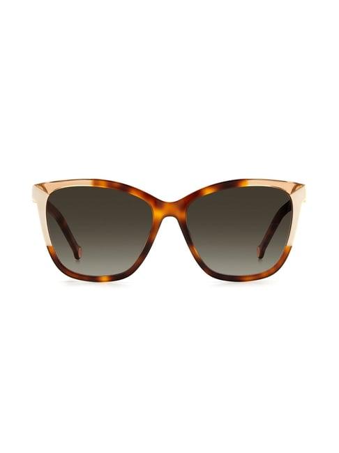 carolina herrera 205097c1h58ha brown square sunglasses