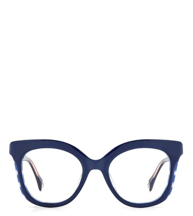 carolina herrera frmch0018pjp4819 blue cat eye eyewear frames for women