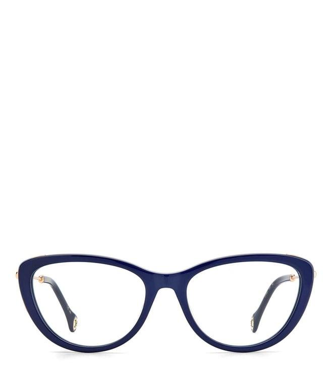 carolina herrera frmch0021pjp5417 blue cat eye eyewear frames for women