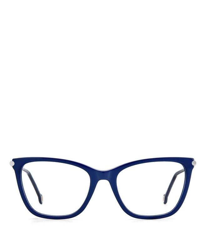 carolina herrera frmch0028pjp5318 blue cat eye eyewear frames for women