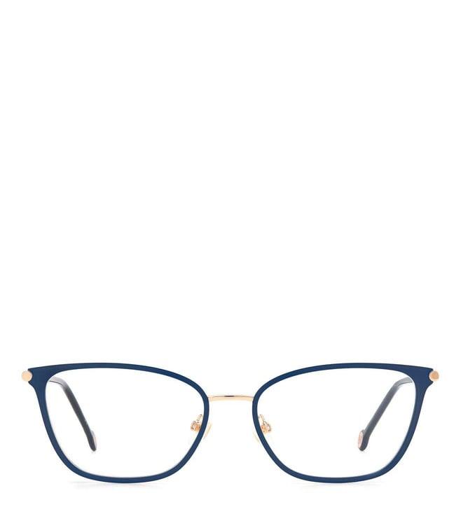 carolina herrera frmch0031lks5317 gold blue rectangular eyewear frames for women