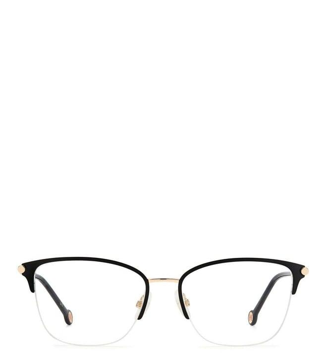 carolina herrera frmch0033rhl5317 gold black cat eye eyewear frames for women