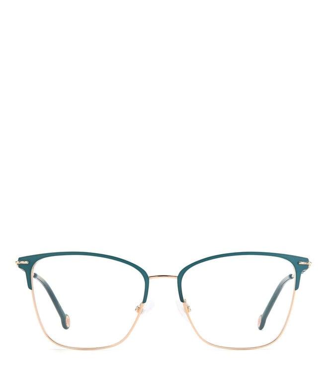 carolina herrera frmch0040pef5416 gold green cat eye eyewear frames for women