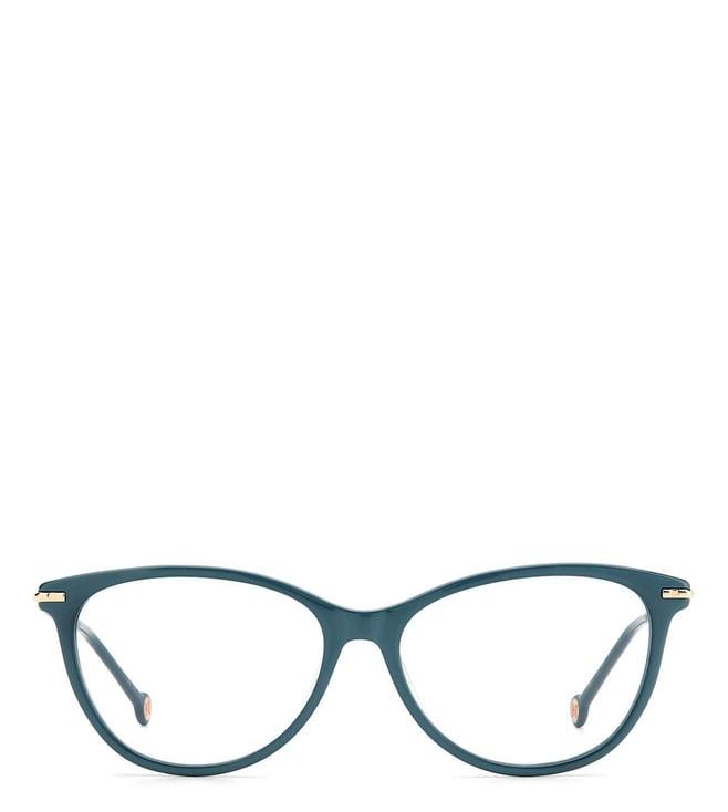 carolina herrera frmch0043zi95315 teal cat eye eyewear frames for women