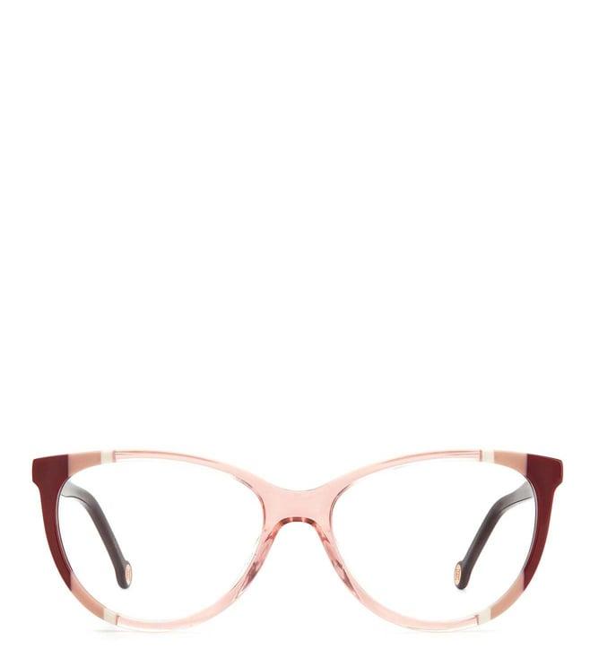 carolina herrera frmch0064c195516 burgundy nude cat eye eyewear frames for women