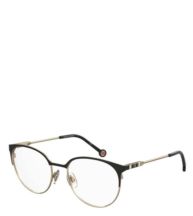 carolina herrera frmch00752m25419 black gold oval eyewear frames for women