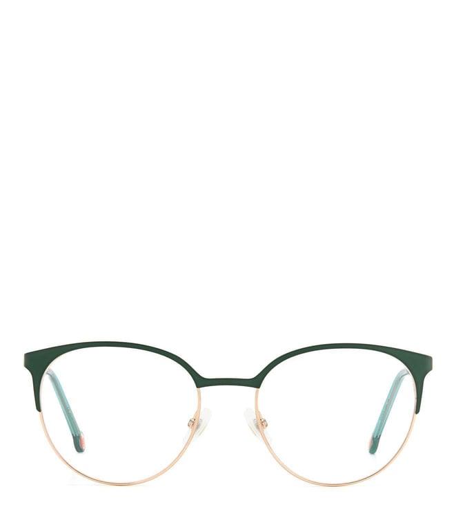 carolina herrera frmch0075oga5419 gold teal oval eyewear frames for women