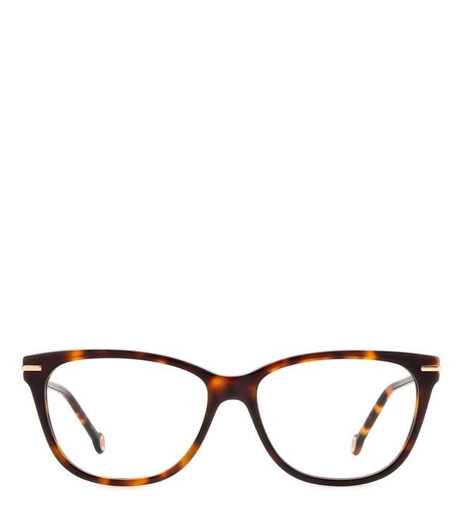 carolina herrera frmher009605l5415 havana square eyewear frames for women