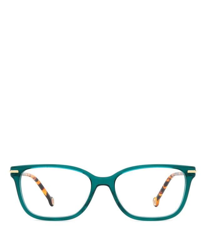 carolina herrera frmher0097xgw5416 green havana rectangular eyewear frames for women