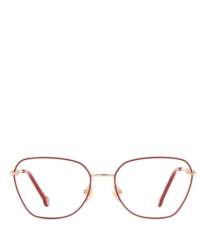 carolina herrera frmher0105y115517 gold red cat eye eyewear frames for women
