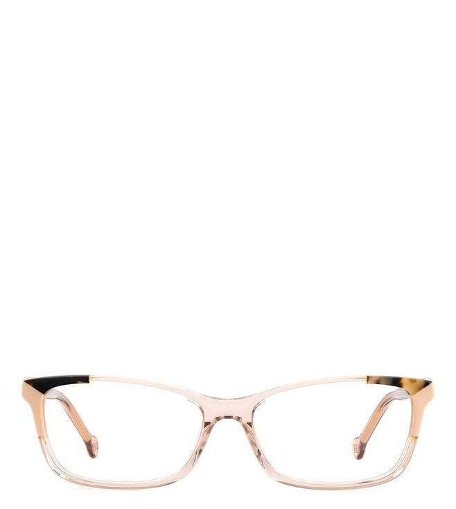 carolina herrera frmher0114l935415 peach havana rectangular eyewear frames for women